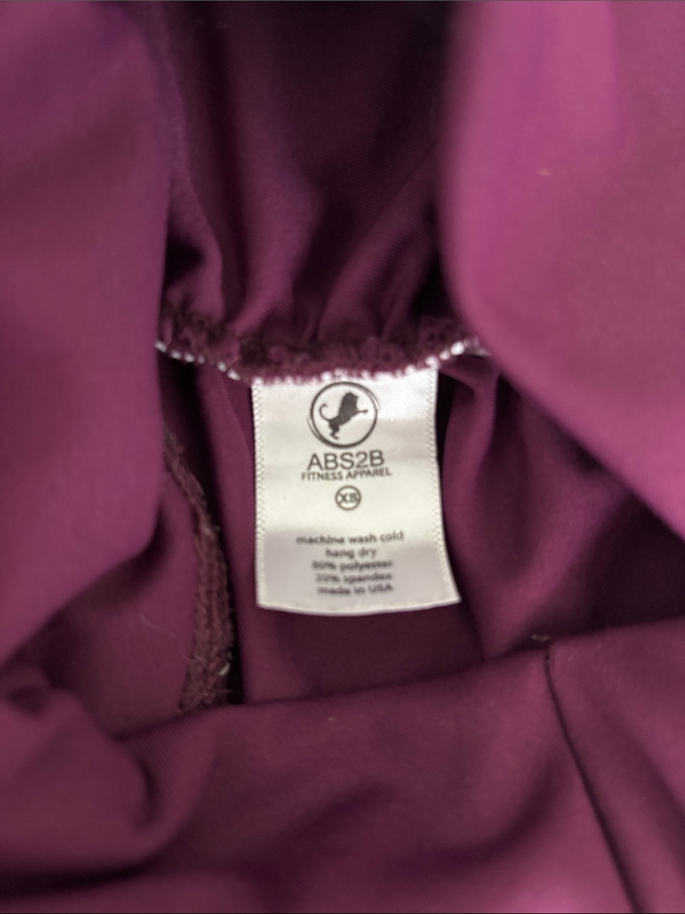ABS2B Fitness Apparel High-Rise Leggings - Plum - Picture 3 of 4